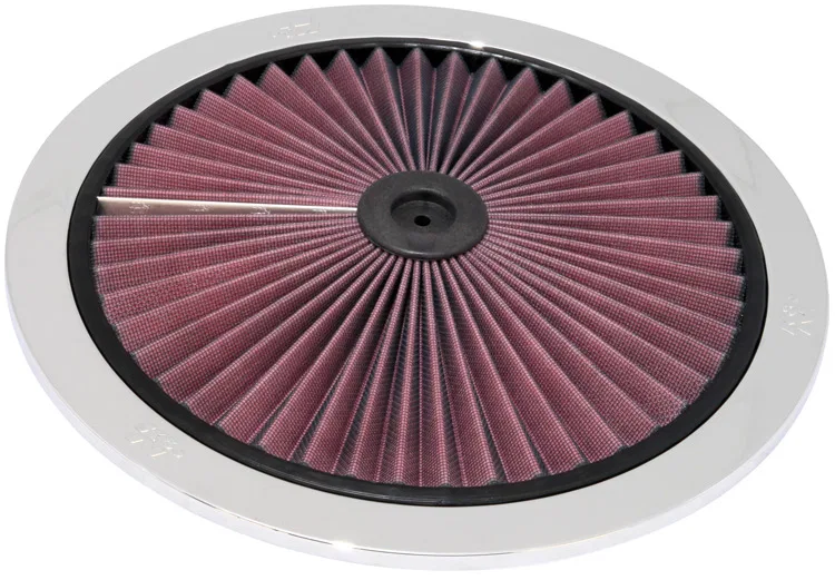66-1401XP – K&N FILTER Air Cleaner Cover, 14 Inch Outside Diameter Red/ Silver K&N Logo